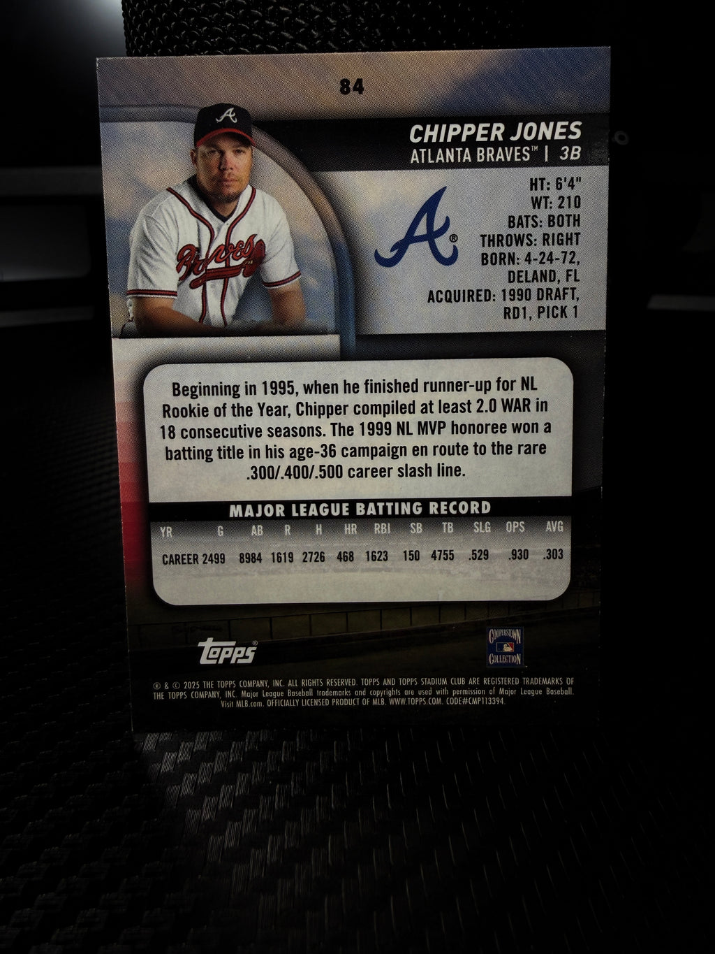 Back of card