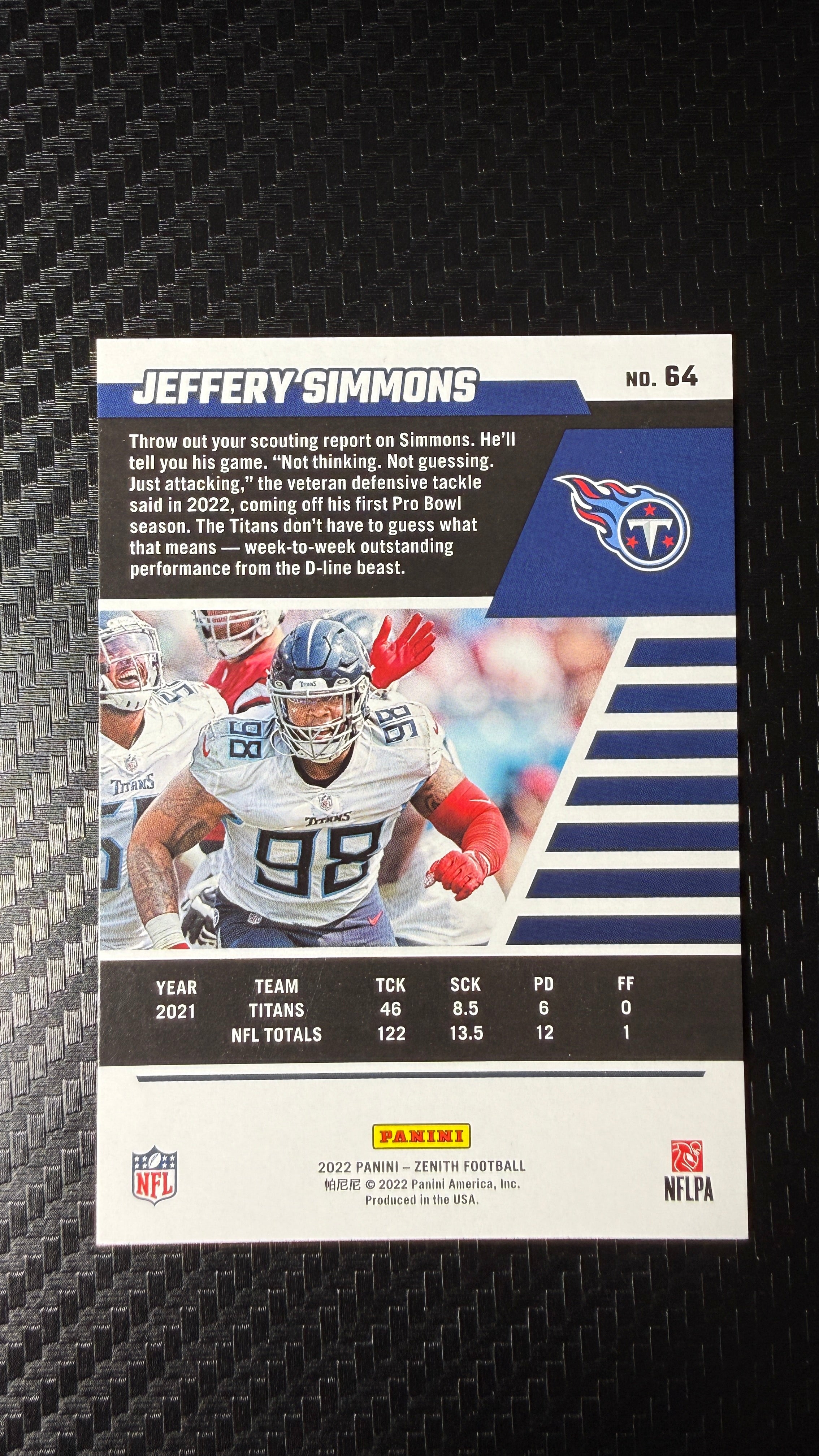 Back of card