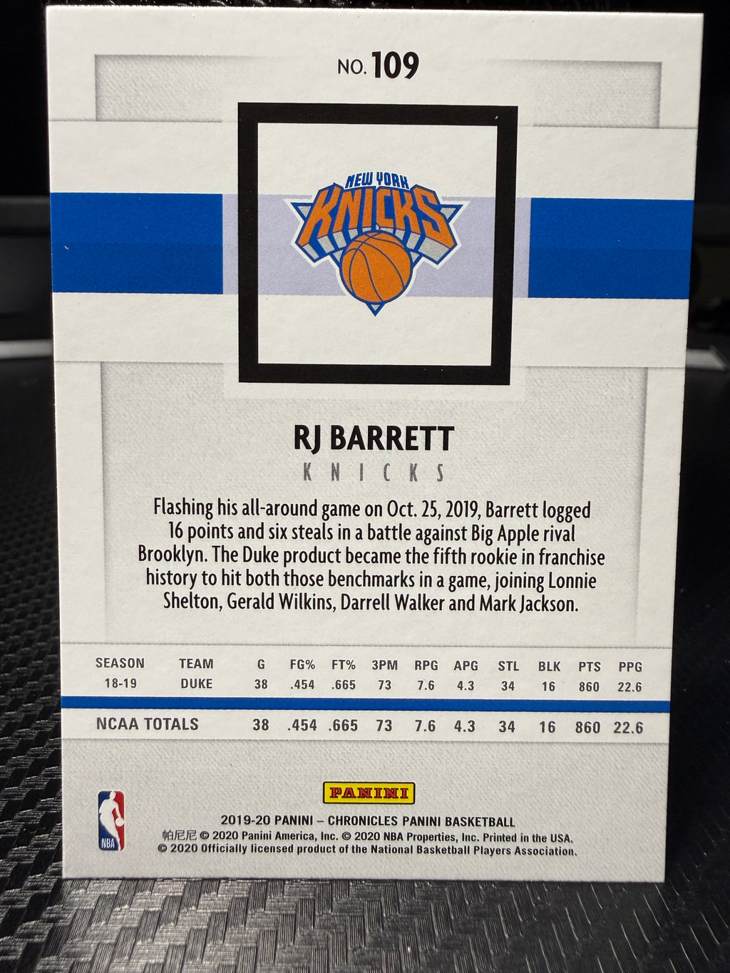 Card back