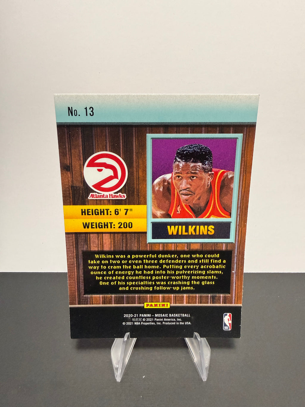 2020-21 Mosaic Dominique Wilkins — Atlanta Hawks — back