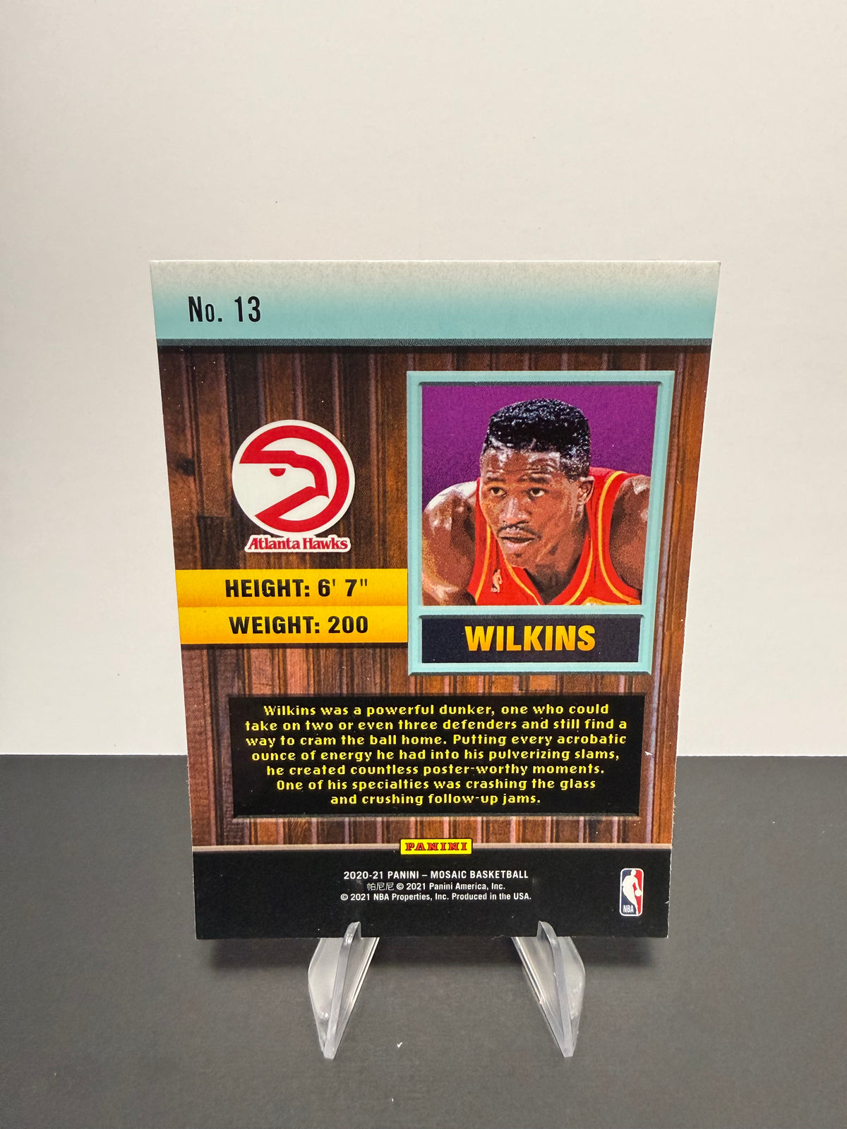 2020-21 Mosaic Dominique Wilkins — Atlanta Hawks — back