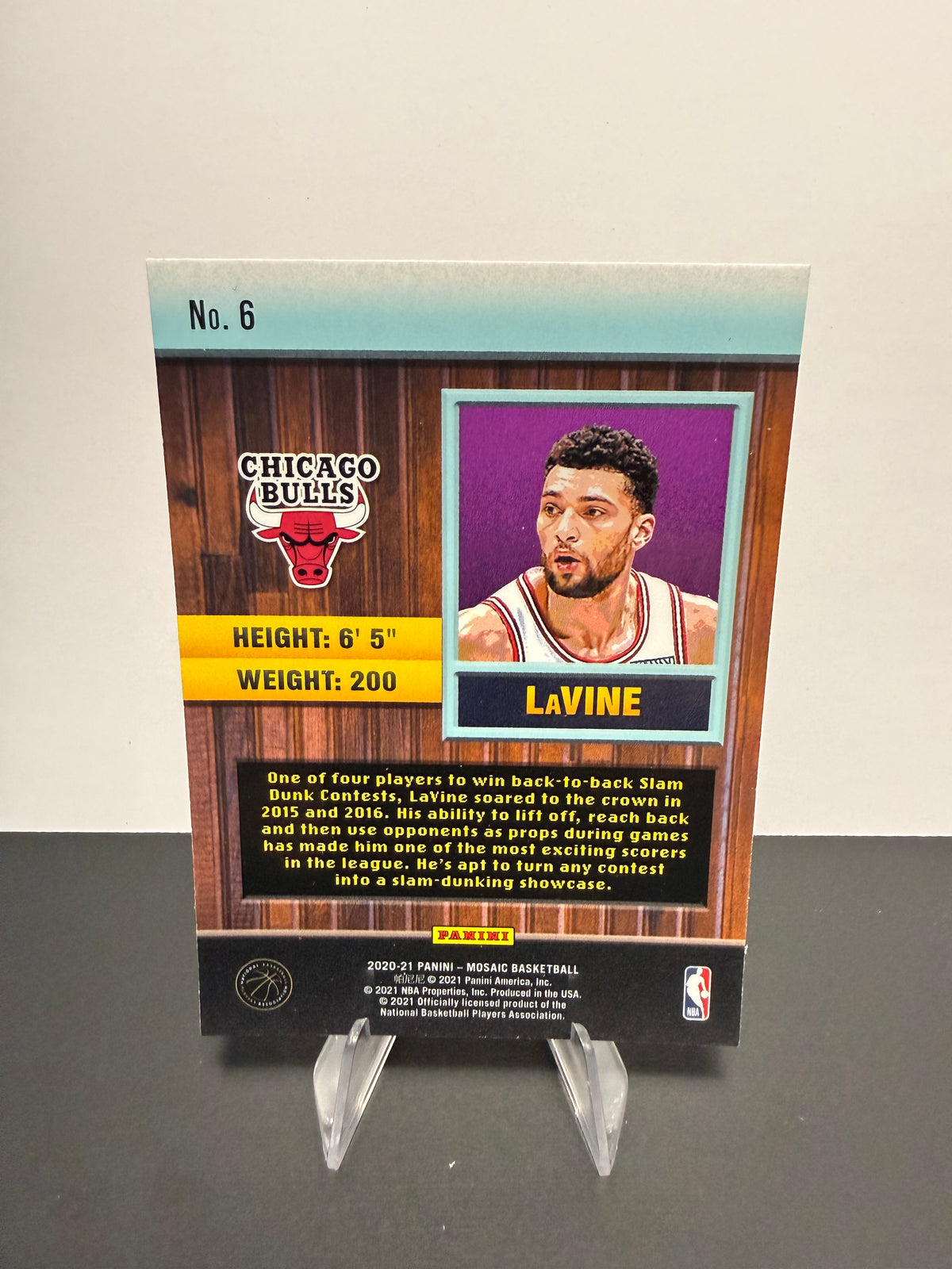 2020-21 Mosaic Zach LaVine — Chicago Bulls — back