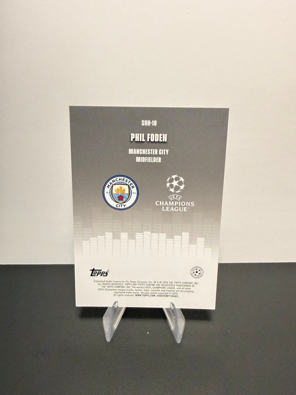 Topps Phil Foden — Manchester City — back