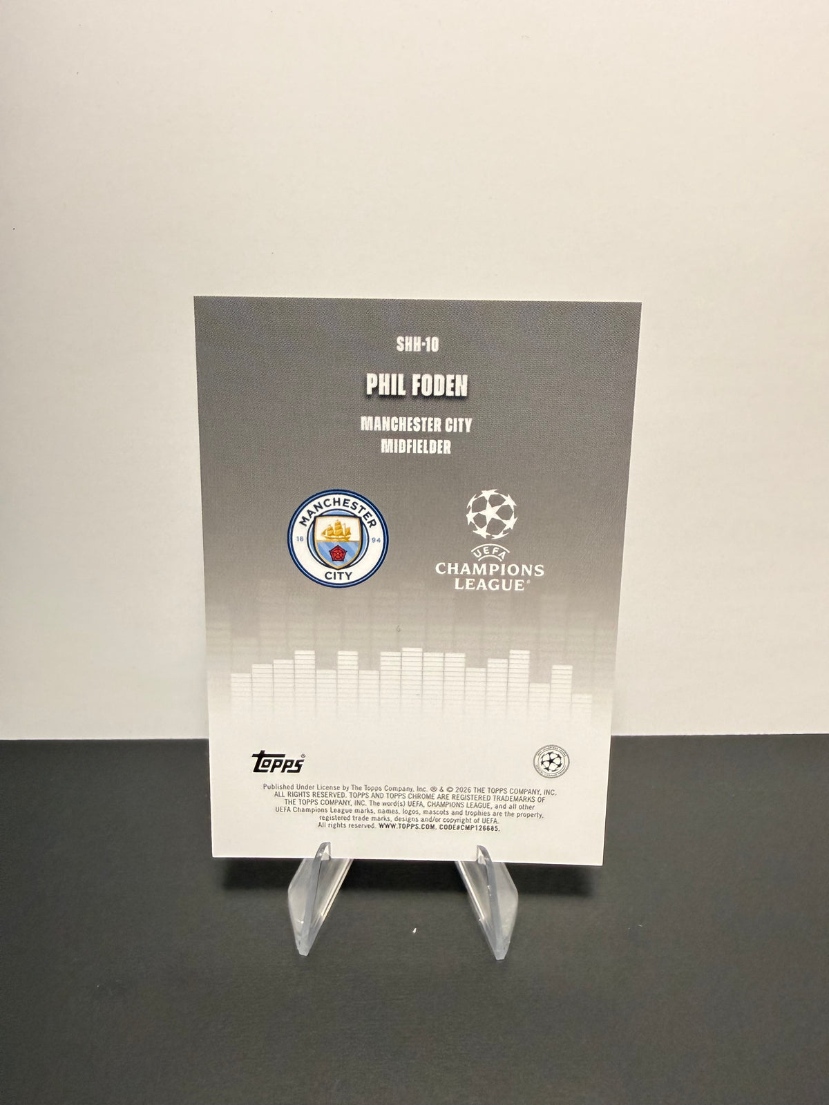 Topps Phil Foden — Manchester City — back