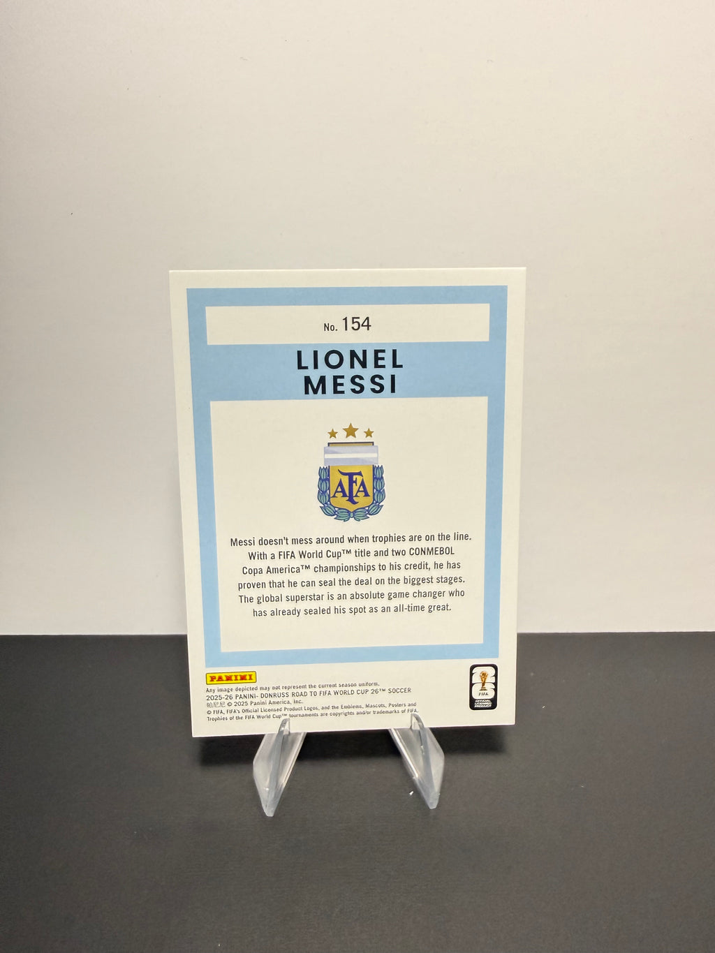 2025-26 Donruss Lionel Messi — Argentina — back