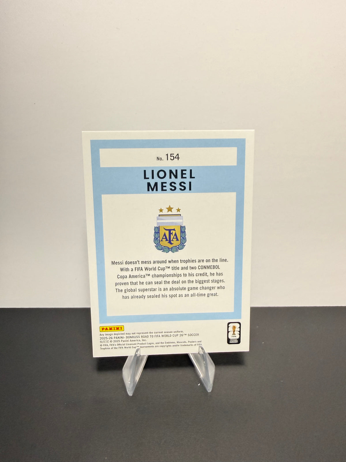 2025-26 Donruss Lionel Messi — Argentina — back