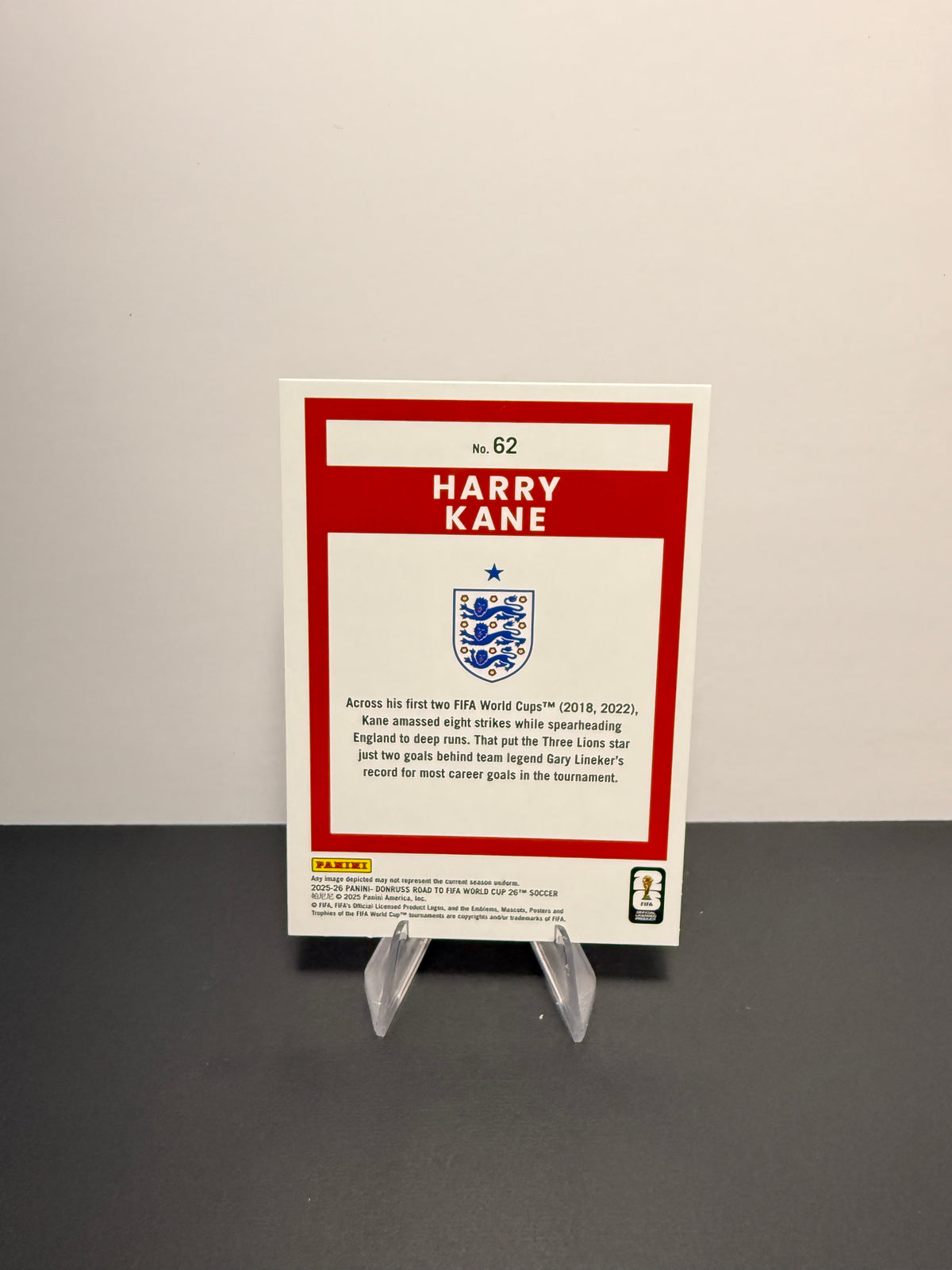2025-26 Donruss Harry Kane — England — back