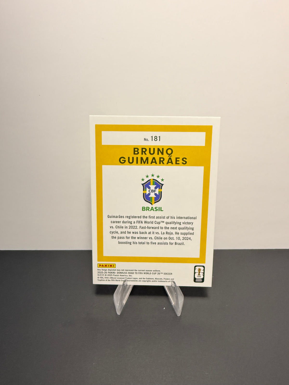 2025-26 Donruss Bruno Guimarães — Brazil — back