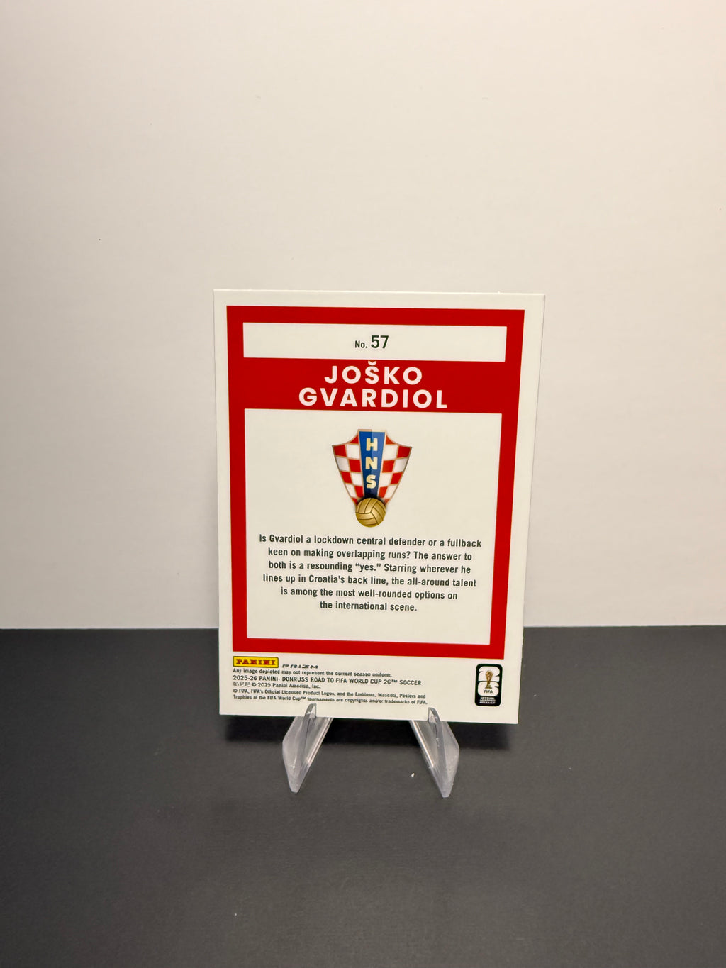 2025-26 Donruss Optic Joško Gvardiol — Croatia — back