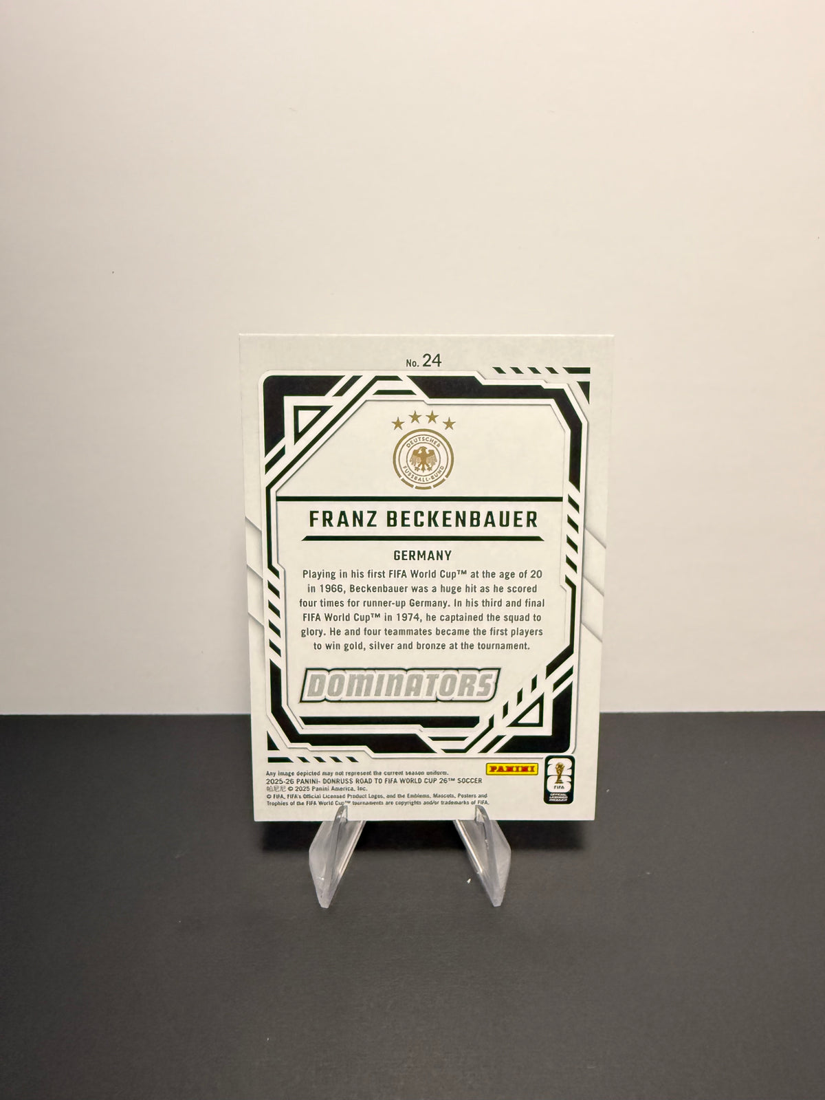 2025-26 Donruss Dominators Franz Beckenbauer — Germany — back