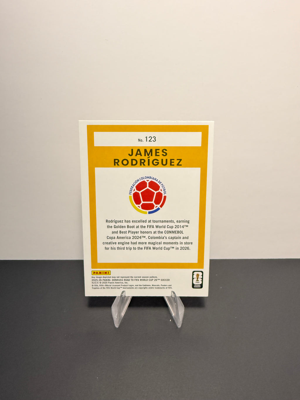 2025-26 Donruss James Rodríguez — Colombia — back