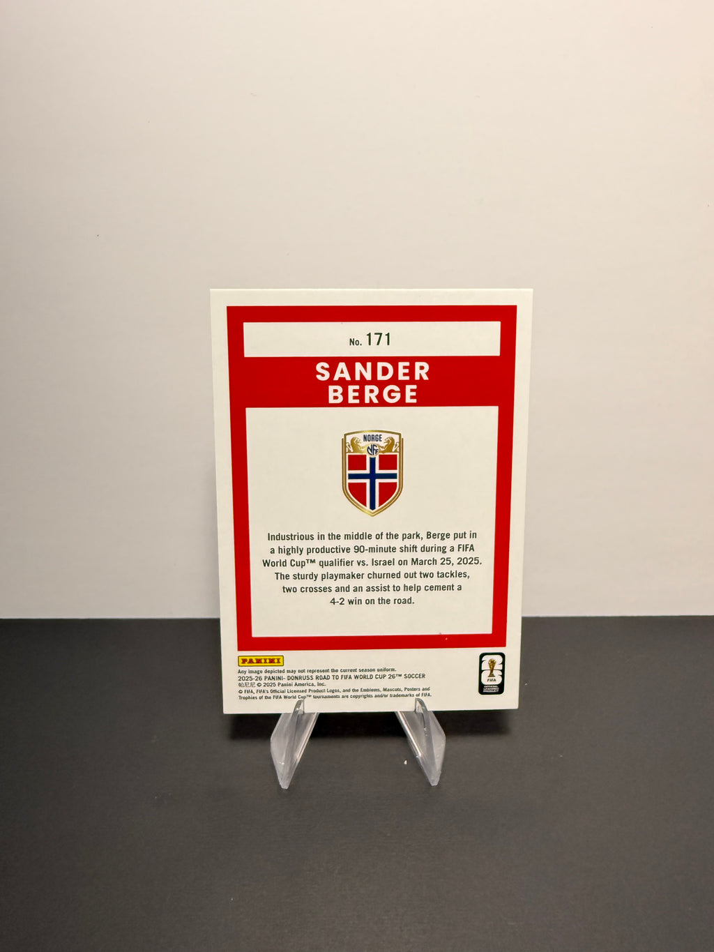 2025-26 Donruss Sander Berge — Norway — back