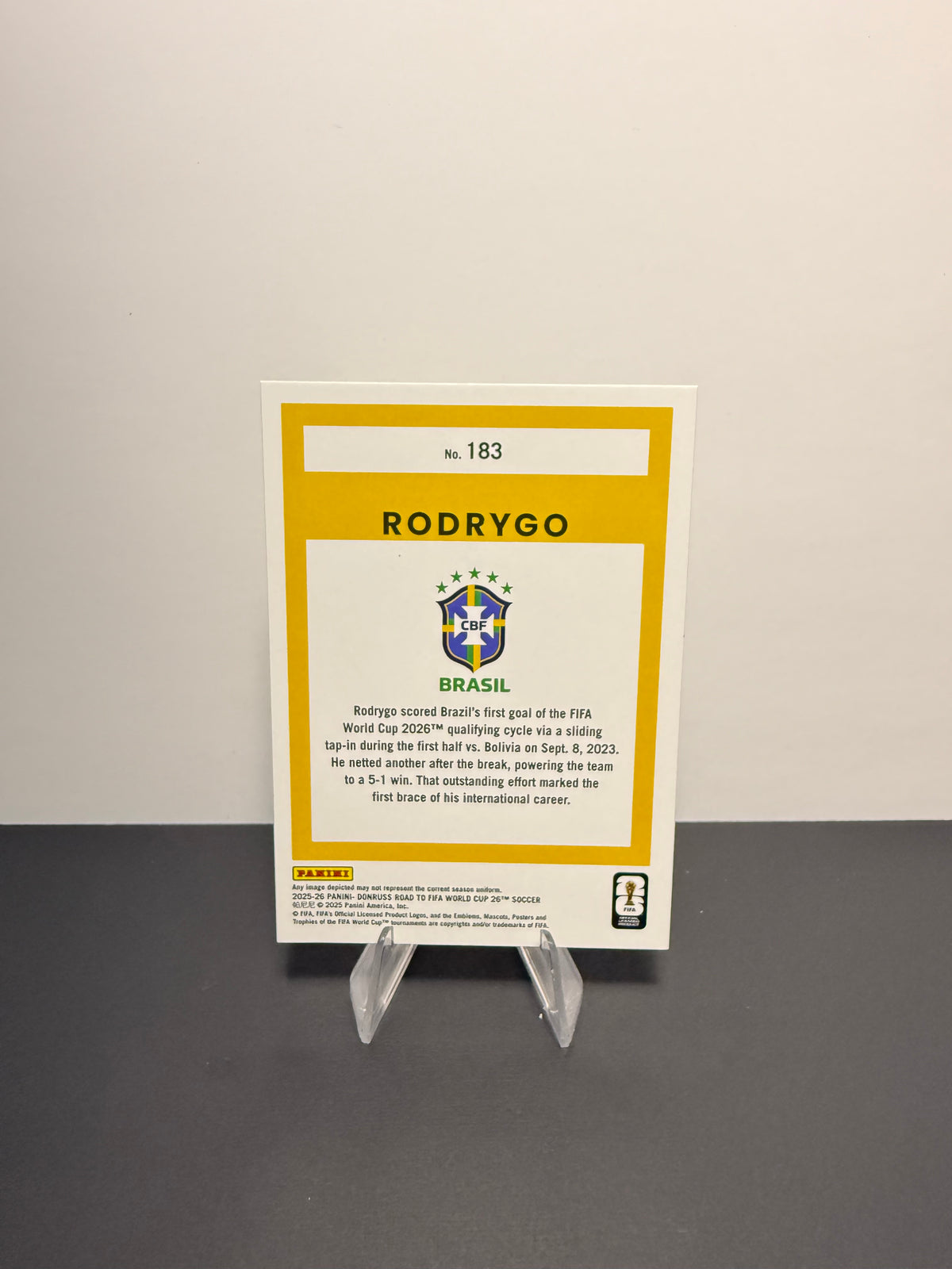 2025-26 Donruss Rodrygo — Brazil — back