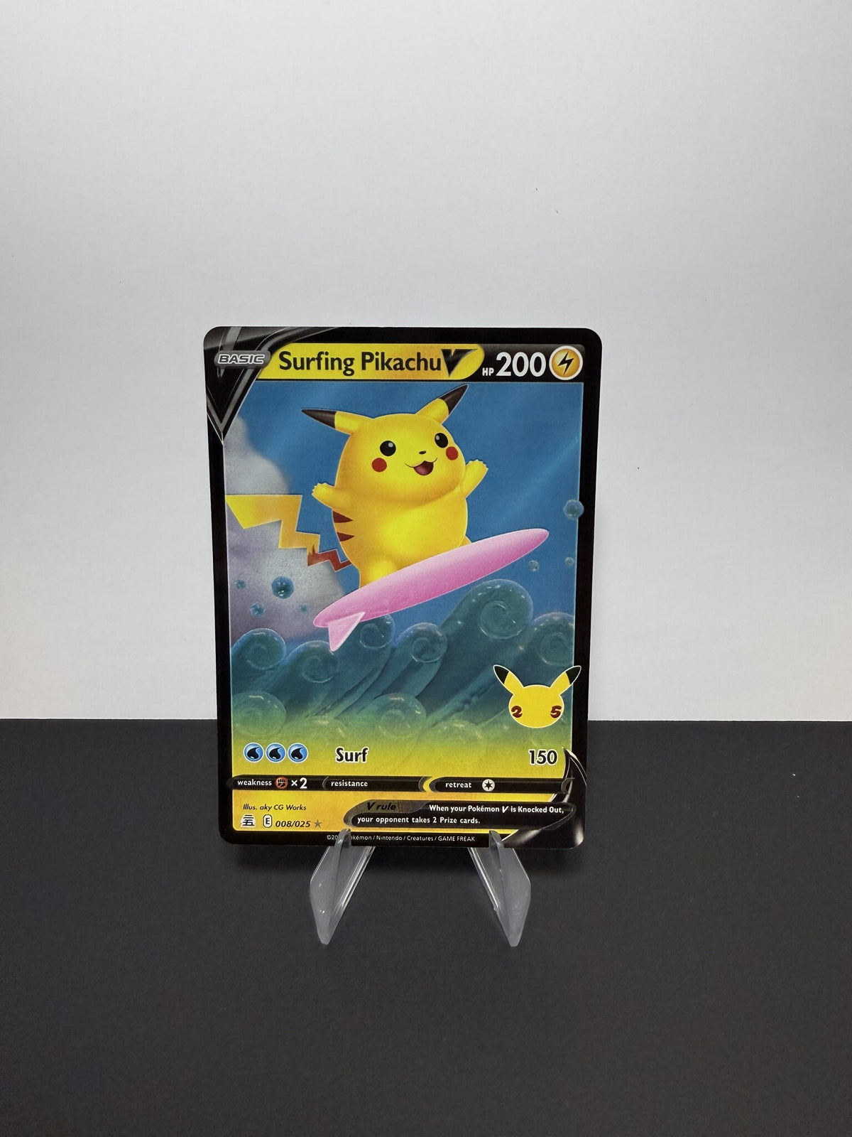 Surfing Pikachu V 008/025 — Celebrations